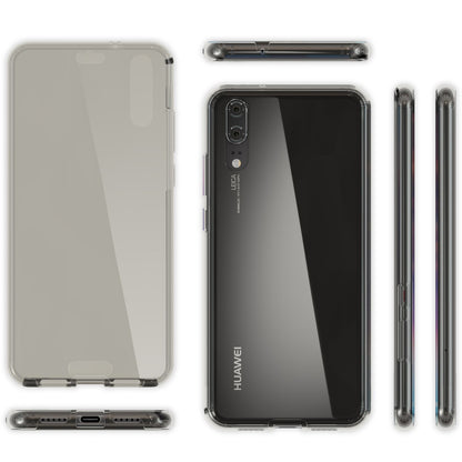 NALIA 360 Grad Handyhülle kompatibel mit Huawei P20, Full-Cover vorne hinten Hülle Doppel-Schutz, Dünn Ganzkörper Case Silikon Etui Handytasche Transparent Displayschutz Rückseite