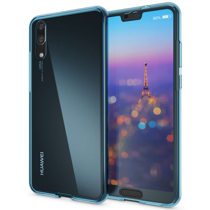 NALIA 360 Grad Handyhülle kompatibel mit Huawei P20, Full-Cover vorne hinten Hülle Doppel-Schutz, Dünn Ganzkörper Case Silikon Etui Handytasche Transparent Displayschutz Rückseite