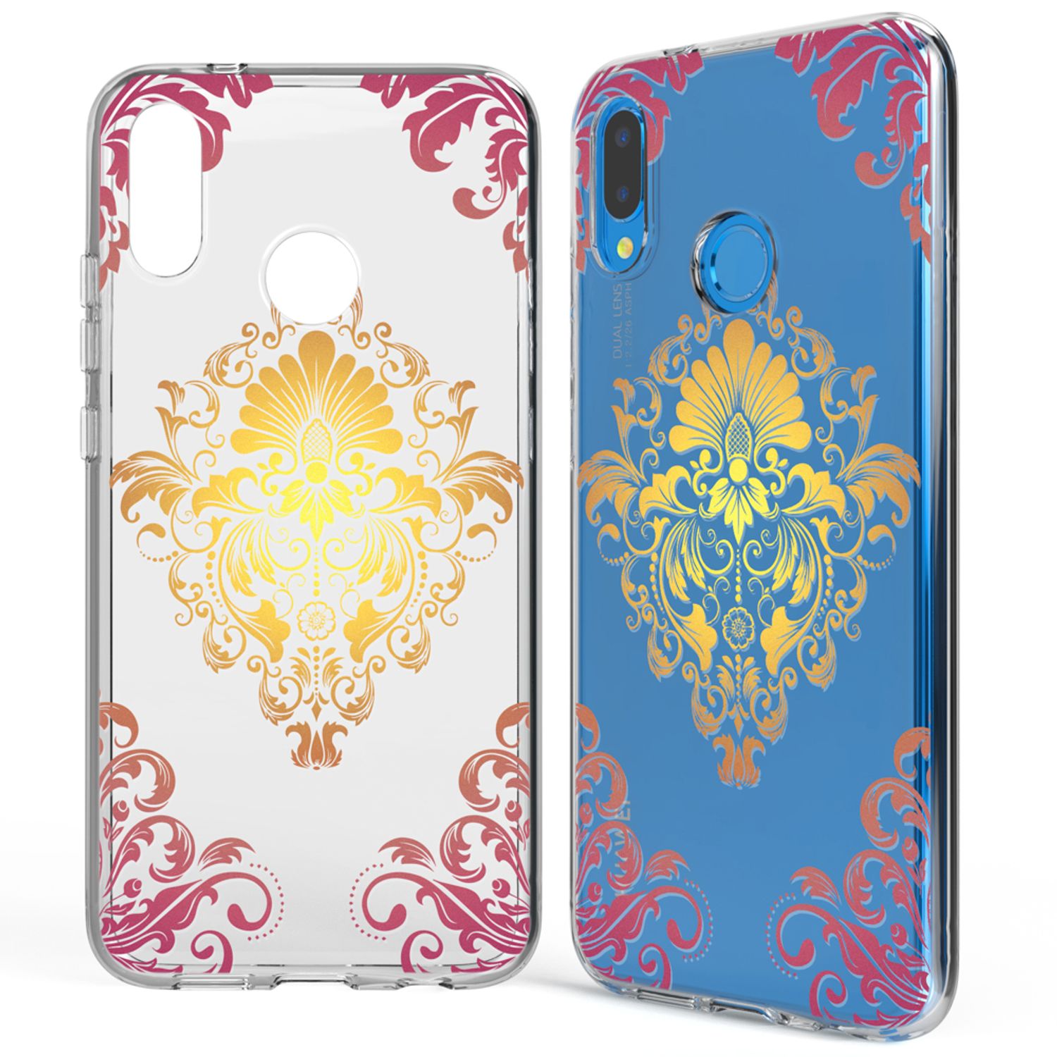 NALIA Handyhülle kompatibel mit Huawei P20 Lite, Slim Silikon Motiv Cover Case Crystal Schutzhülle Dünn Durchsichtig, Etui Handy-Tasche Backcover Transparent Bumper