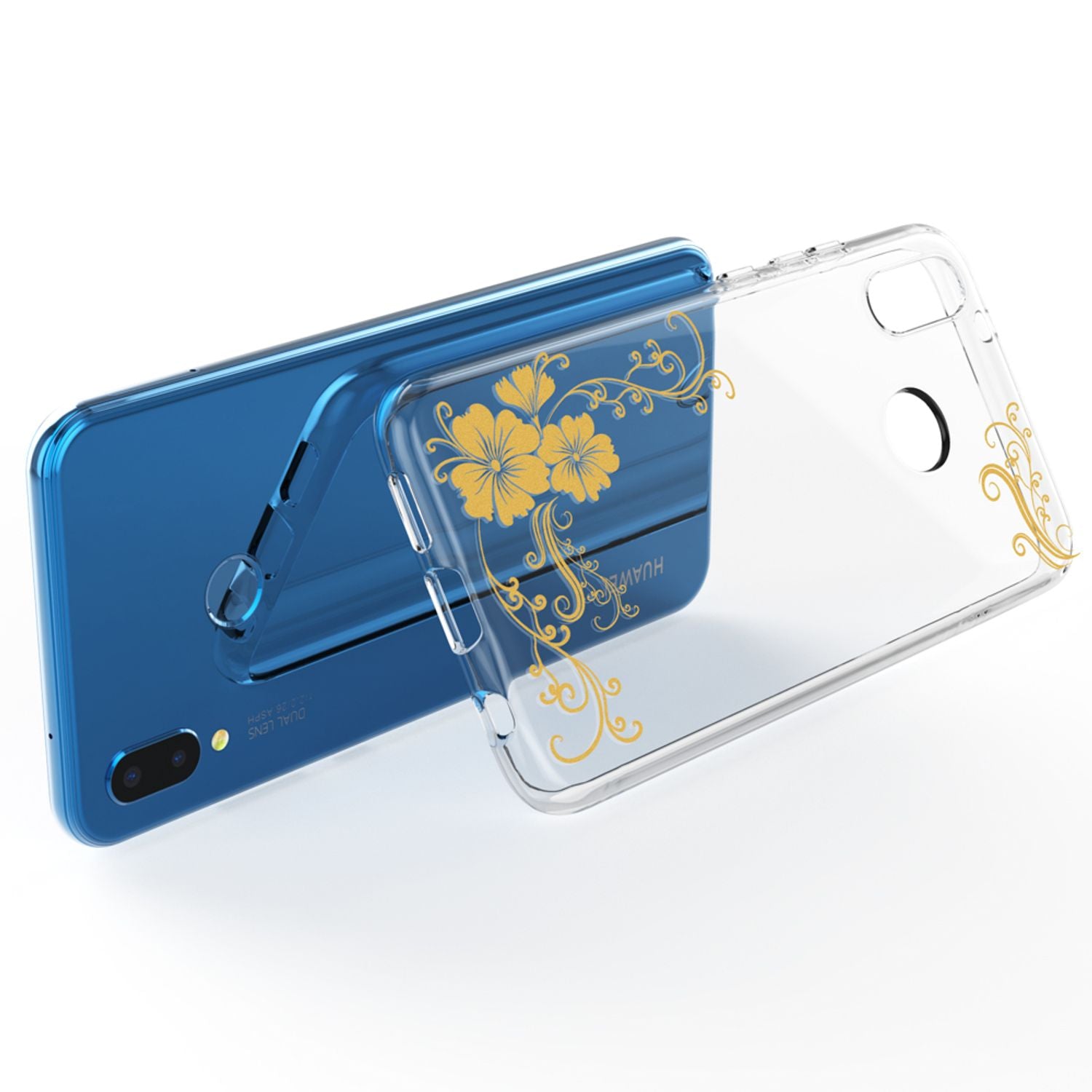 NALIA Handyhülle kompatibel mit Huawei P20 Lite, Slim Silikon Motiv Cover Case Crystal Schutzhülle Dünn Durchsichtig, Etui Handy-Tasche Backcover Transparent Bumper