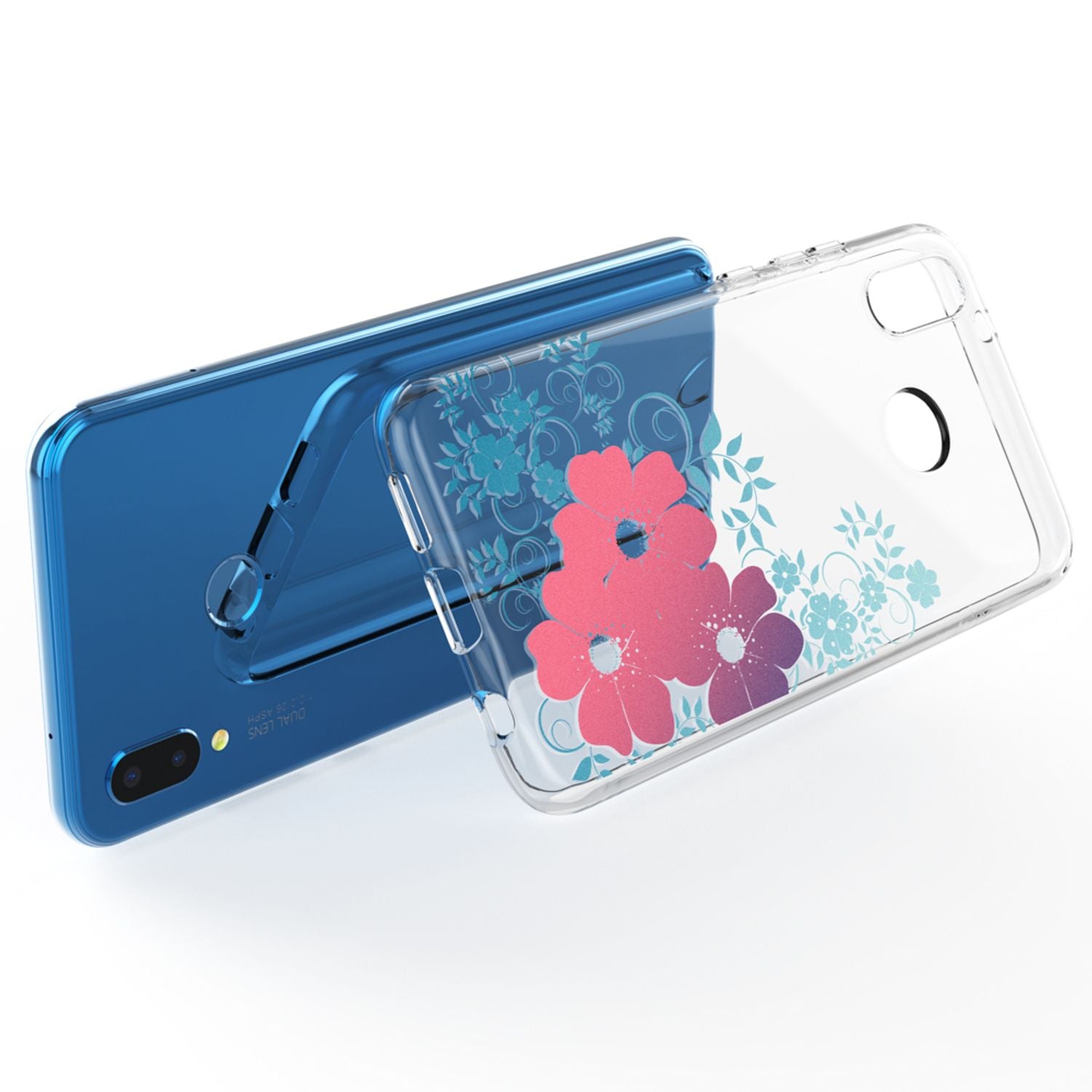 NALIA Handyhülle kompatibel mit Huawei P20 Lite, Slim Silikon Motiv Cover Case Crystal Schutzhülle Dünn Durchsichtig, Etui Handy-Tasche Backcover Transparent Bumper