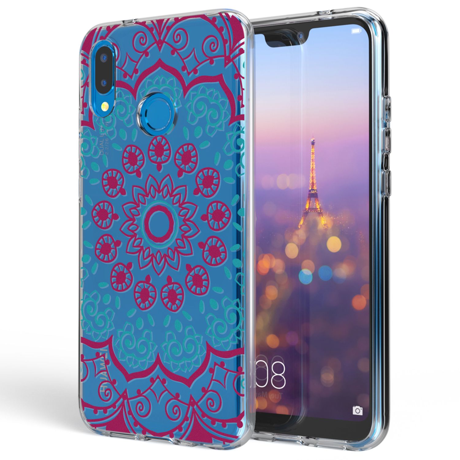 NALIA Handyhülle kompatibel mit Huawei P20 Lite, Slim Silikon Motiv Cover Case Crystal Schutzhülle Dünn Durchsichtig, Etui Handy-Tasche Backcover Transparent Bumper