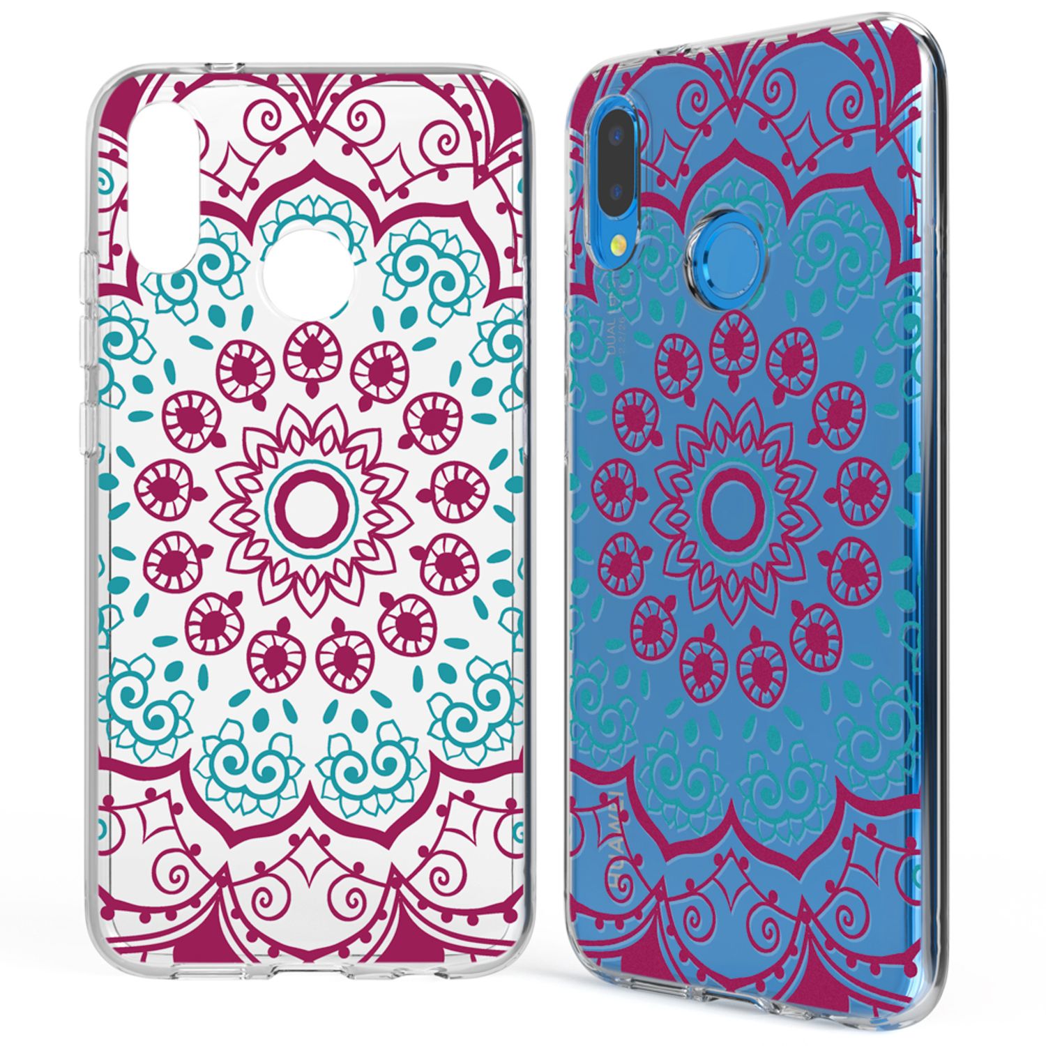 NALIA Handyhülle kompatibel mit Huawei P20 Lite, Slim Silikon Motiv Cover Case Crystal Schutzhülle Dünn Durchsichtig, Etui Handy-Tasche Backcover Transparent Bumper