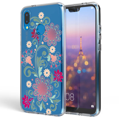 NALIA Handyhülle kompatibel mit Huawei P20 Lite, Slim Silikon Motiv Cover Case Crystal Schutzhülle Dünn Durchsichtig, Etui Handy-Tasche Backcover Transparent Bumper