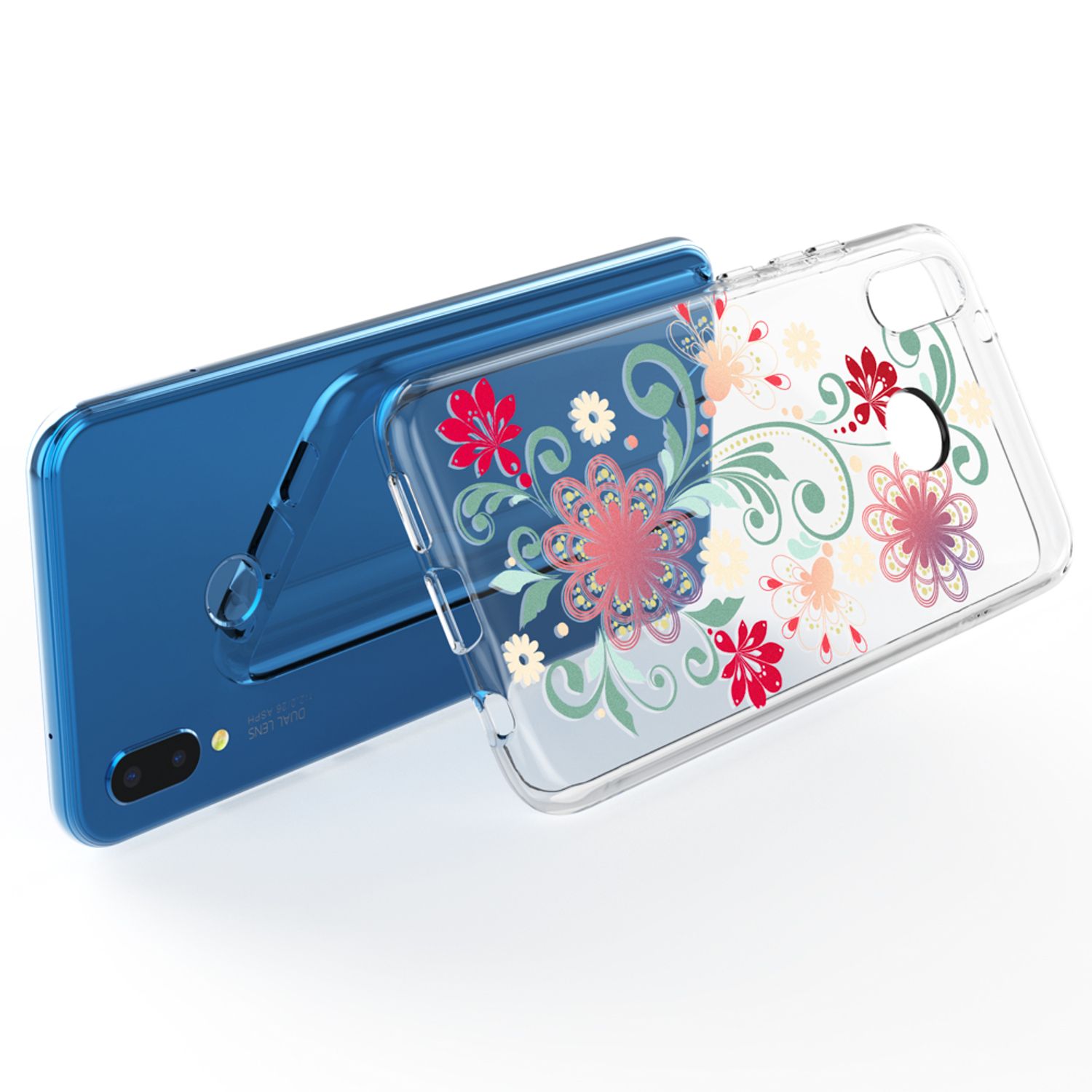 NALIA Handyhülle kompatibel mit Huawei P20 Lite, Slim Silikon Motiv Cover Case Crystal Schutzhülle Dünn Durchsichtig, Etui Handy-Tasche Backcover Transparent Bumper