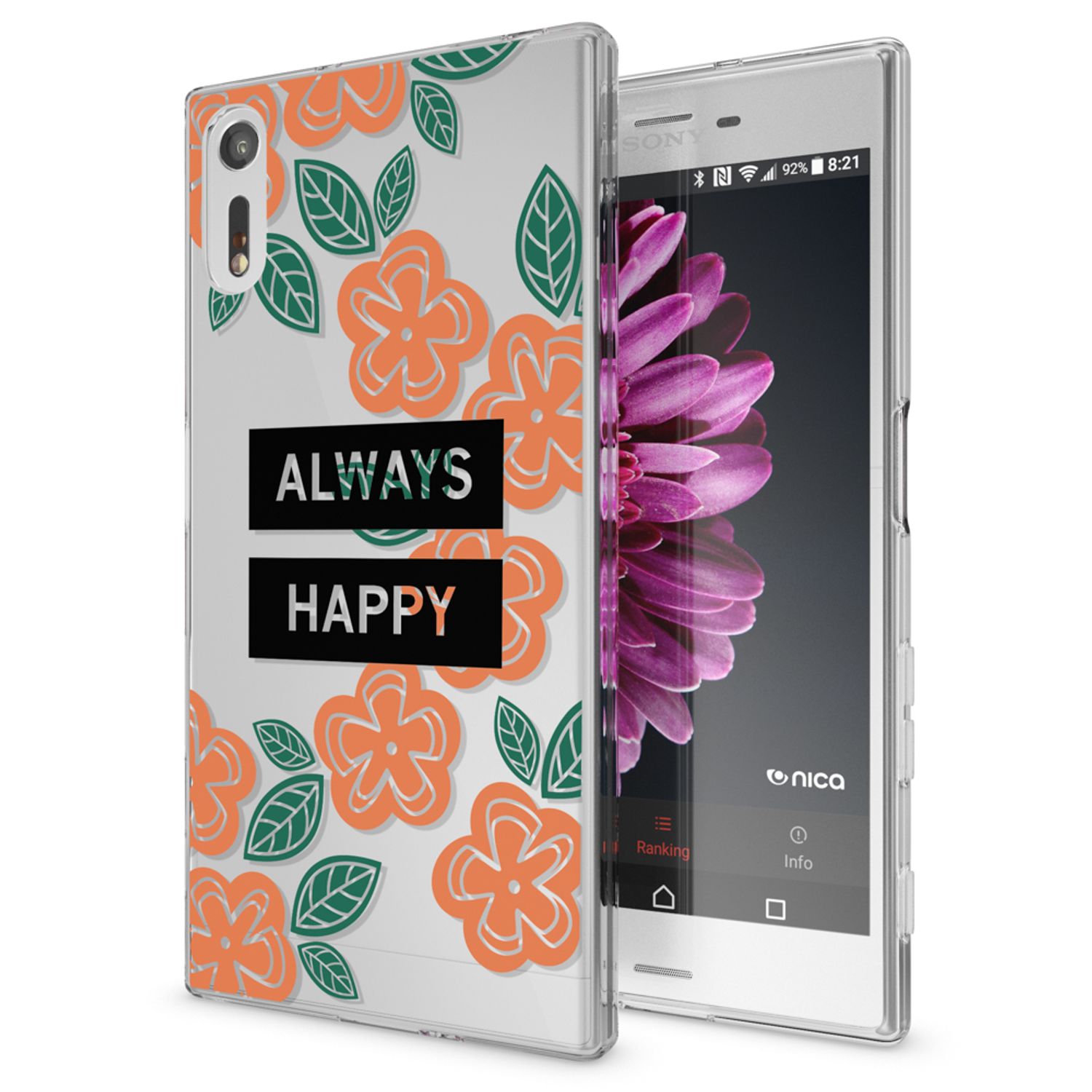 NALIA Handyhülle kompatibel mit Sony Xperia XZ, Slim Silikon Motiv Case Phone Cover Crystal Schutzhülle Dünn Durchsichtig, Etui Handy-Tasche Transparent Backcover Bumper