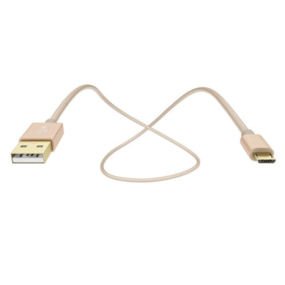 NALIA 3m Micro USB Kabel, Stabiles Nylon umflochtenes Sync Handy High Speed Ladekabel/ Datenkabel kompatibel mit z.B. Android Smartphones, Samsung, Huawei, HTC, LG, Sony, Nokia etc. - Gold