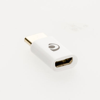 NALIA Micro USB 2.0 auf USB-C Adapter, Connector Konverter für USB 3.1 Type-C Geräte z.B.: kompatibel mit Macbook, Chromebook Pixel, Nokia N1 Tablet & weitere - Weiß