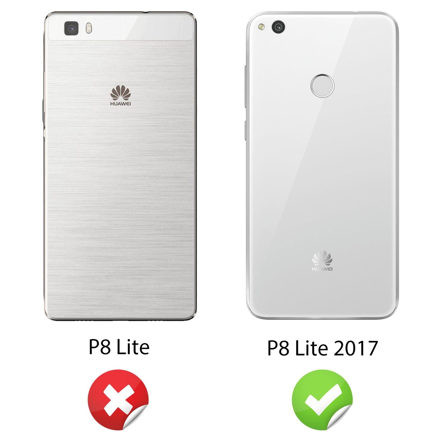 NALIA 360 Grad Hülle kompatibel mit Huawei P8 Lite 2017, Full Cover Rundum Doppel-Schutz Handyhülle, Dünnes Ganzkörper Silikon Case, Transparente Schutzhülle Vorne & Hinten Schale