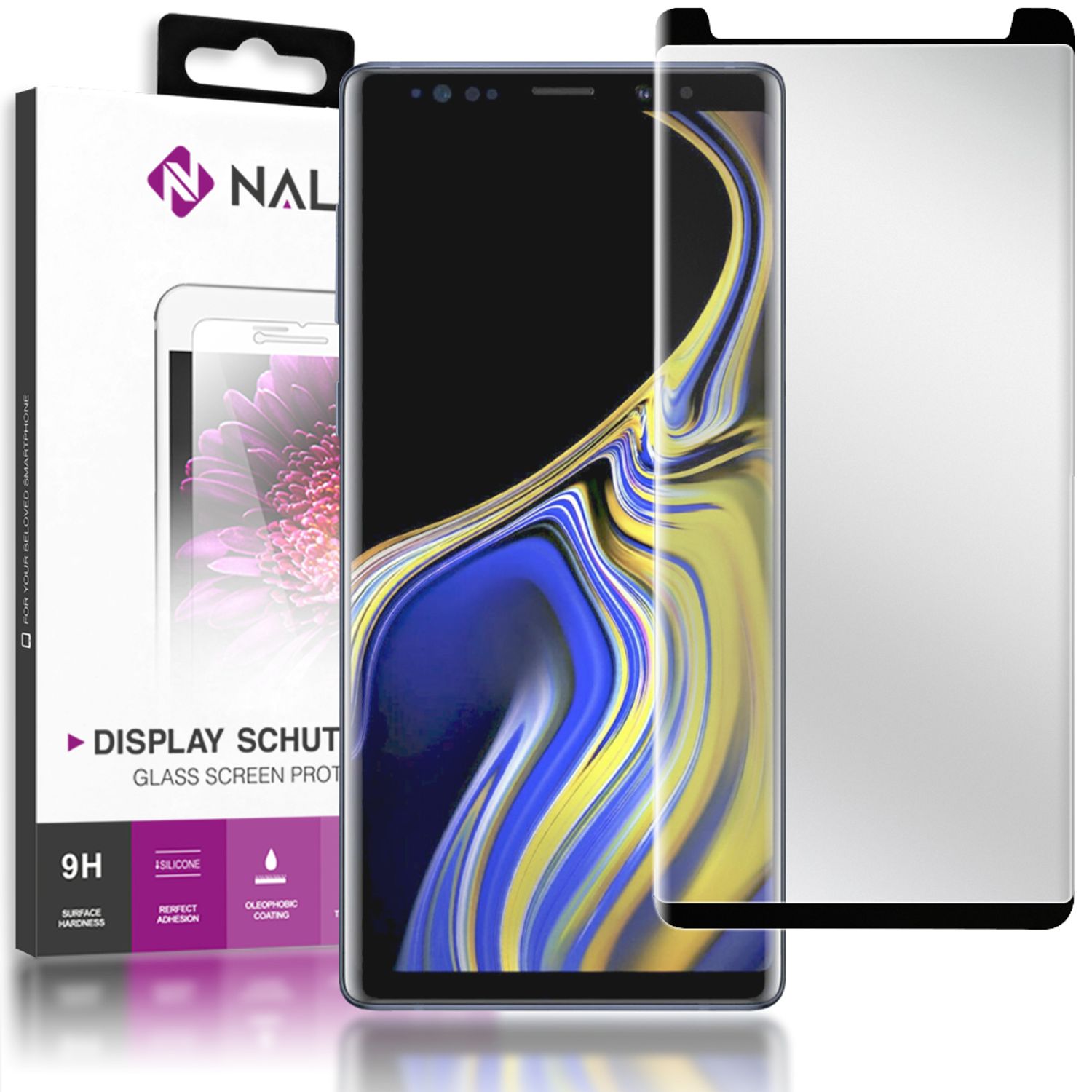 NALIA Sicht-Schutzglas kompatibel mit Samsung Galaxy Note 9, Anti Spy Blick-Schutz Glas Privacy Filter Full-Cover 9H Displayschutz-Folie, Phone Screen Protector Volle Bildschirm Display-Abdeckung