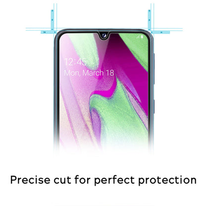 NALIA (2-Pack) Schutzglas kompatibel mit Samsung Galaxy A40, 9H Full-Cover Screen Display Schutz, Handy Schutzfolie Bildschirm-Abdeckung Schutz-Film Protector Tempered Glass - Transparent Schwarz