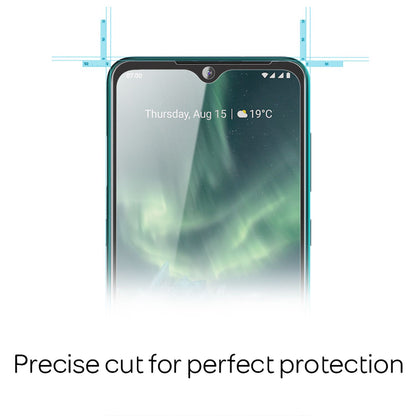 NALIA (2-Pack) Schutzglas kompatibel mit Nokia 7.2 Glas, 9H Full-Cover Screen Display Schutz, Schutzfolie Bildschirm-Abdeckung Schutz-Film Protector Tempered Glass Crystal Klar - Transparent Schwarz