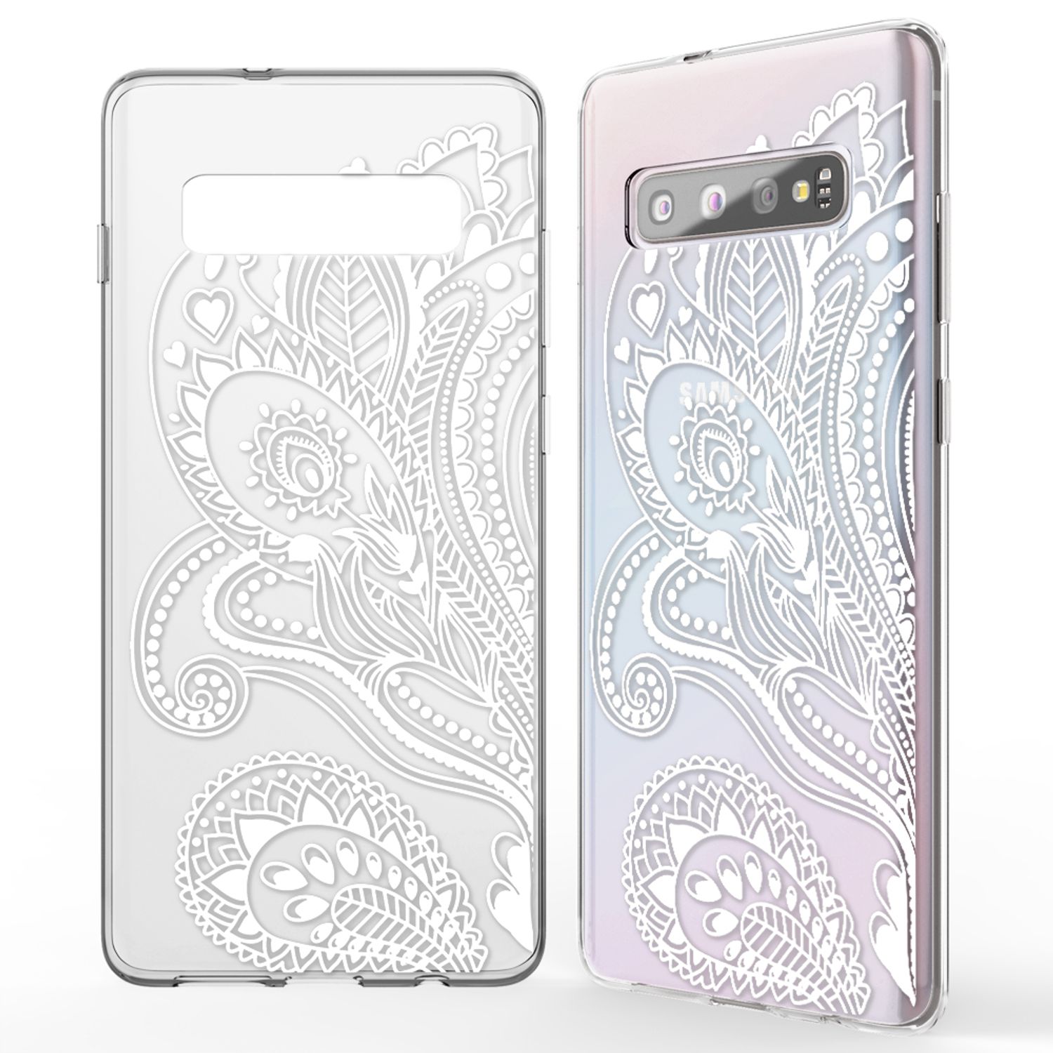 NALIA Hülle kompatibel mit Samsung Galaxy S10, Motiv Handyhülle Slim Silikon Case Cover Schutzhülle Dünn Durchsichtig, Etui Handy-Tasche Backcover Transparent Bumper Skin