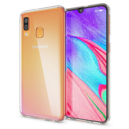 NALIA 360 Grad Handyhülle kompatibel mit Samsung Galaxy A40, Dünne Full-Body Silikon Hülle Rundum Cover Case, Ultra-Slim Schutzhülle Handy-Tasche, Komplett-Schutz & Displayschutz