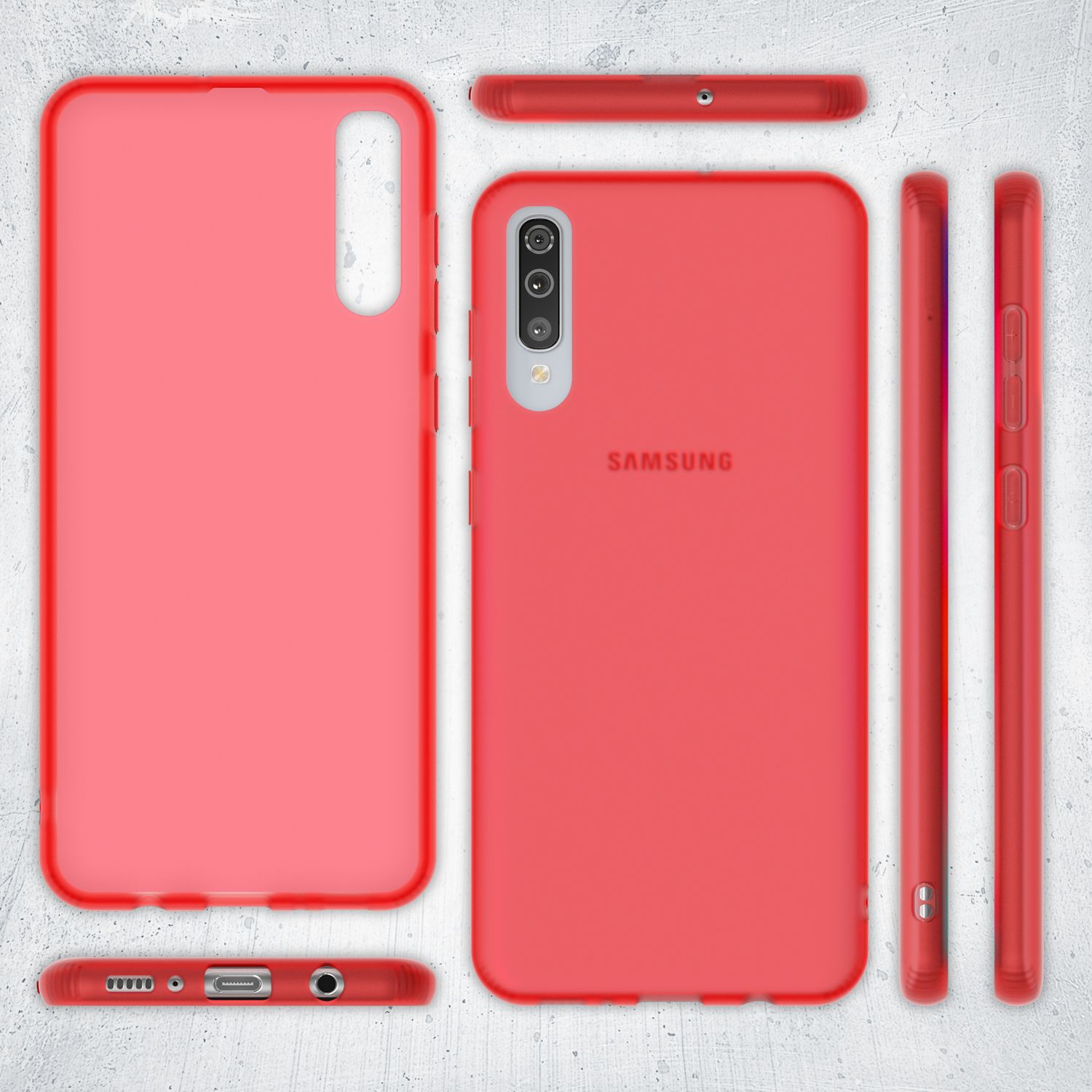 NALIA Silikonhülle kompatibel mit Samsung Galaxy A50 Hülle, Dünne Durchsichtige Handyhülle Ultra-Slim Phone Case Cover, Weiche TPU Gummi Schutzhülle Silikon Handy-Tasche Soft Bumper