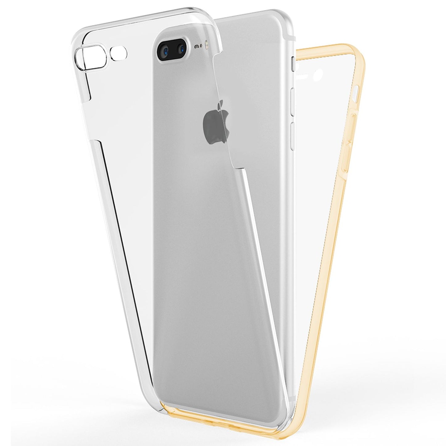 NALIA 360 Grad Handy Hülle für Apple iPhone 8 Plus / 7 Plus, Full Cover Case