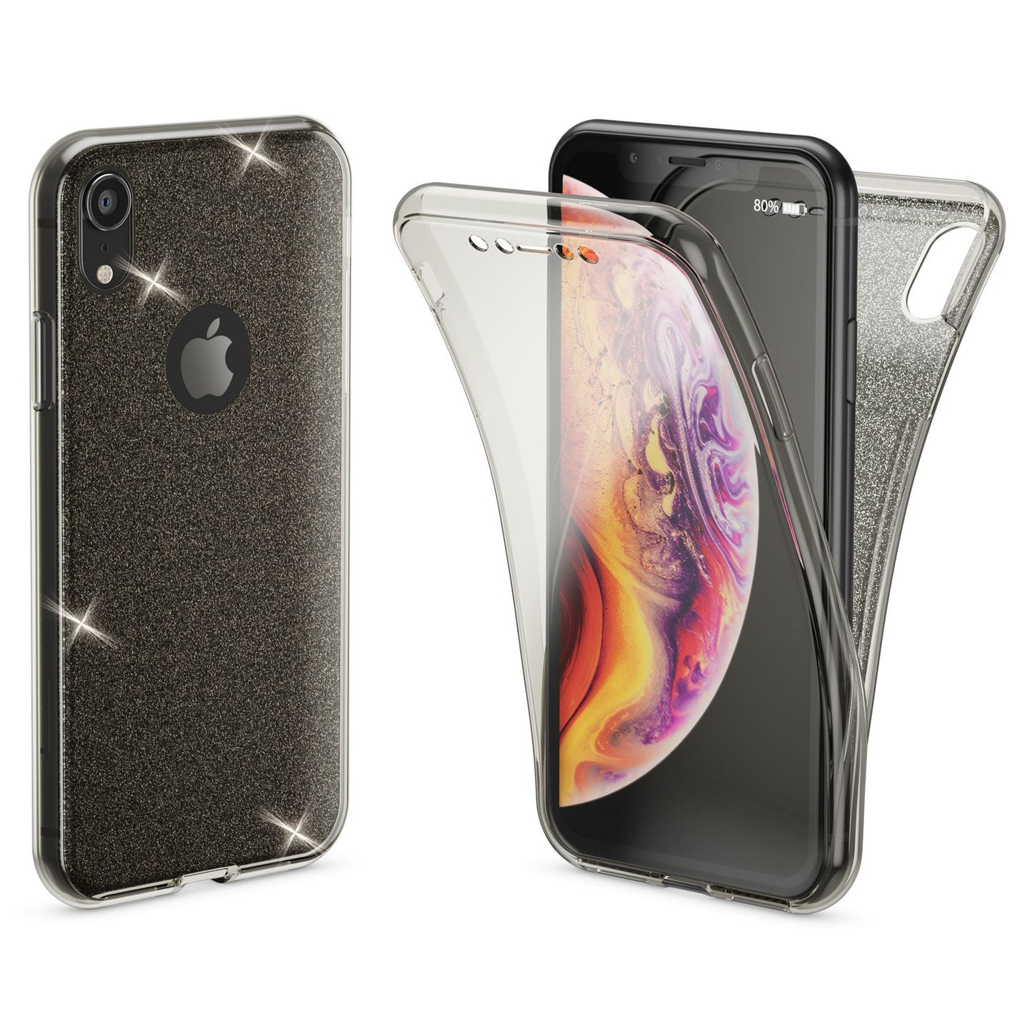 NALIA 360 Grad Hülle für iPhone XR, Handyhülle Full Cover vorne & hinten Schutz