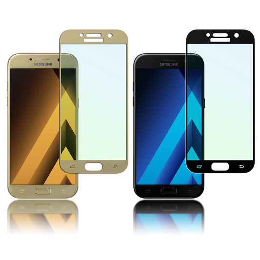 NALIA Schutzglas für Samsung Galaxy A3 2017, 9H Full Cover Displayschutz Glass