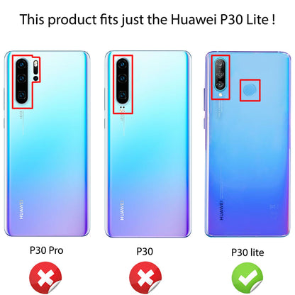 NALIA Design Case für Huawei P30 Lite Hülle, Karbon Optik Stylische Handyhülle