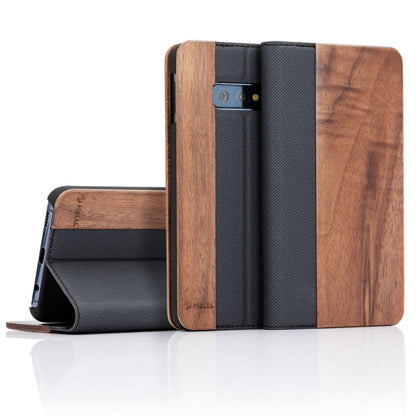 NALIA Echt Holz Klapp Handy Hülle für Samsung Galaxy S10e, Case Cover Tasche