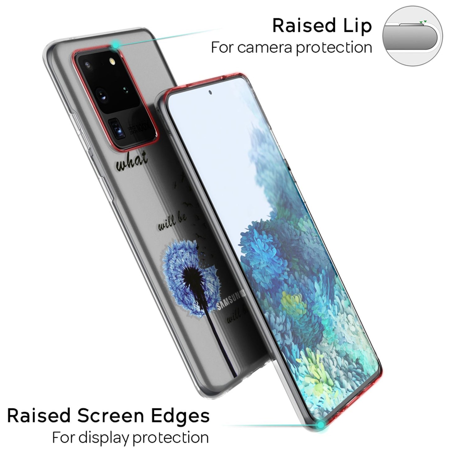 NALIA Motiv Case für Samsung Galaxy S20 Ultra, Silikon Handy Hülle Schutz Tasche